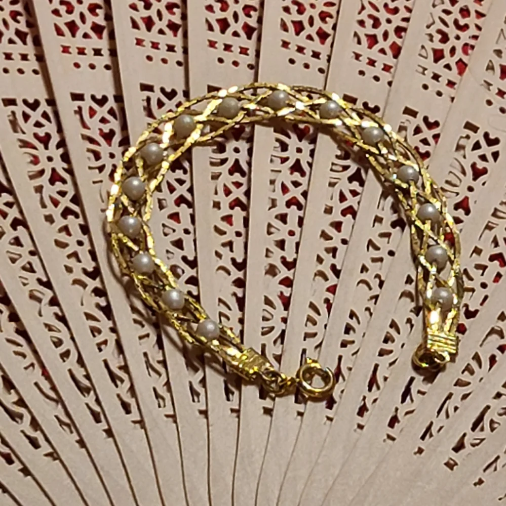 Gold Pearl Bracelet Avon